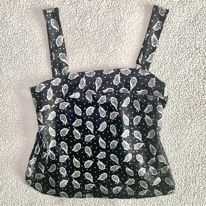 Black Paisley Women's Tank Top